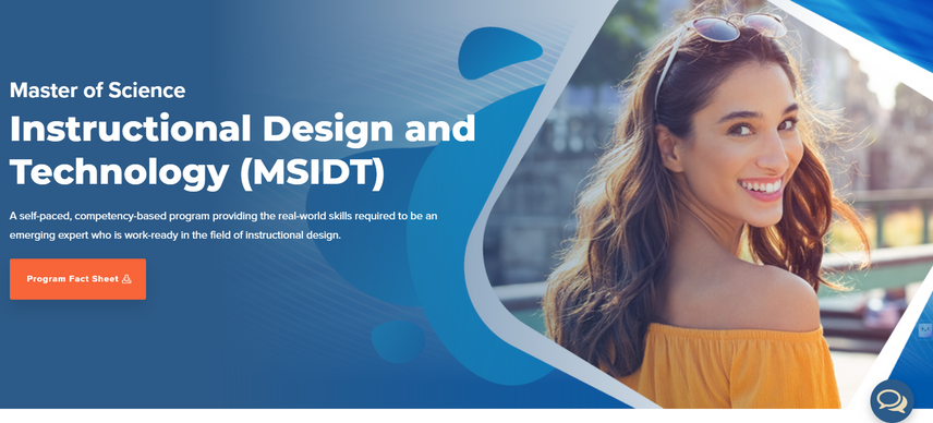 Master of science in instructional design and technology graphic