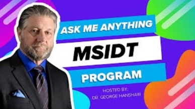 YouTube thumbnail for the Ask me anything video for the msidt program